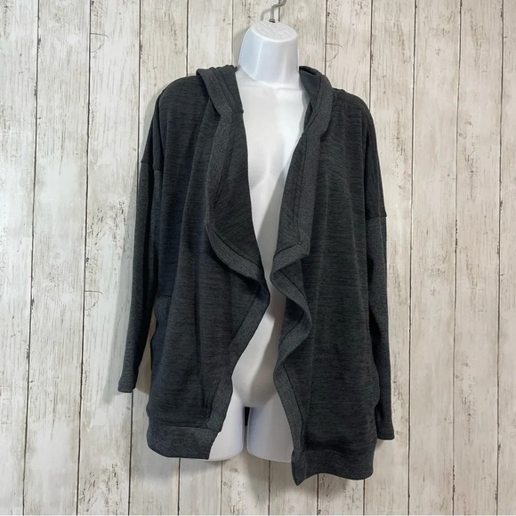Athleta Blissful Hooded Charcoal Wrap Extra Small - Picture 1 of 8